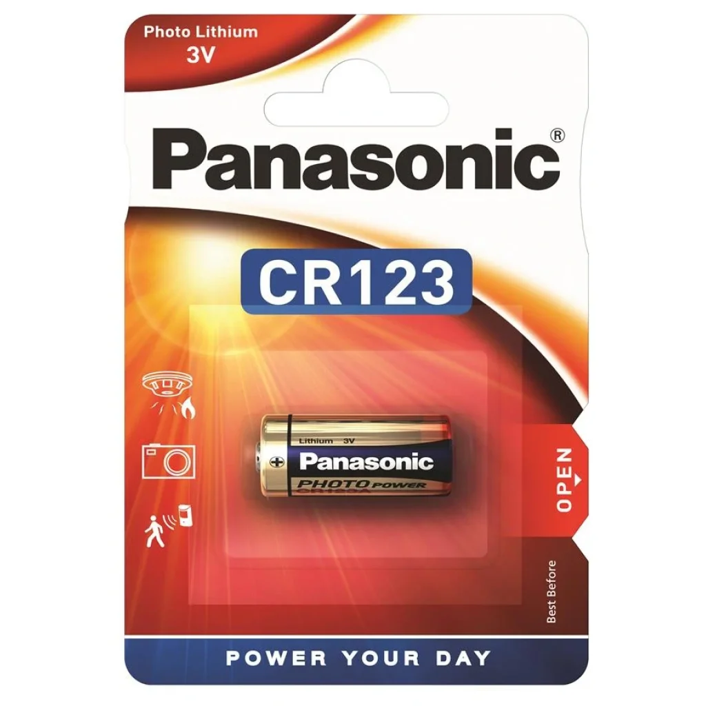 Батарейка Panasonic літієва CR123 блістер, 1 шт., CR-123AL/1BP UA